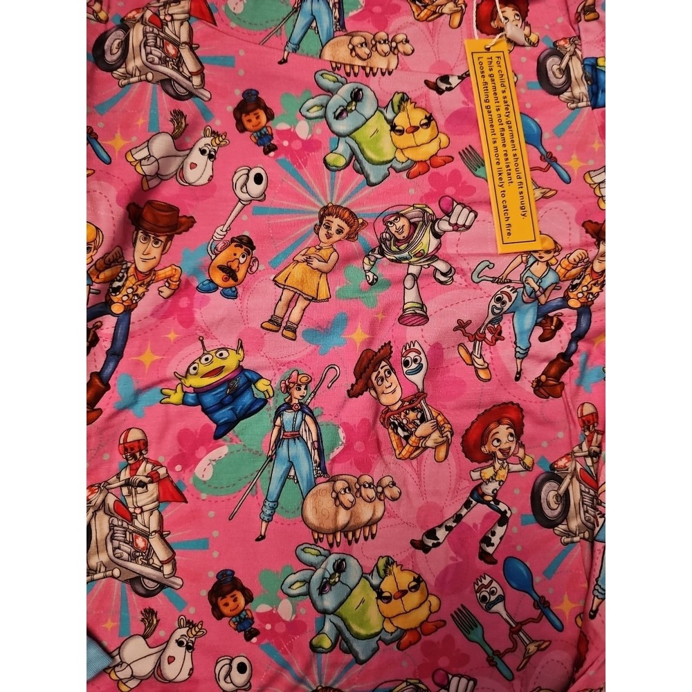 Bamboo 2 Piece Shirt/ Pants  Pink Blue Toy Story Woody Buzz Alien 5/6 Y - Picture 2 of 4